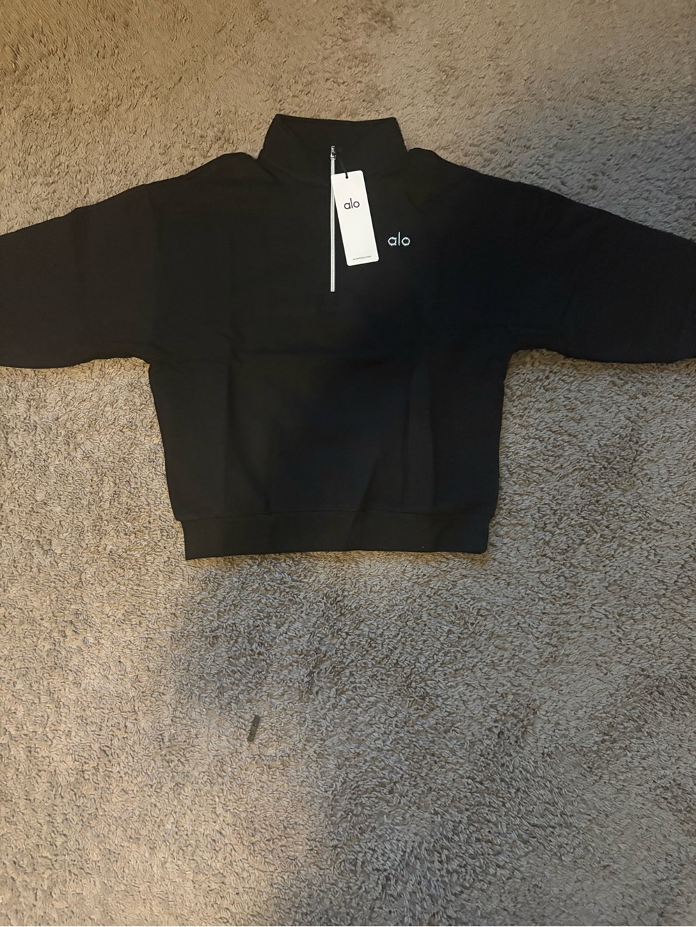 Small Black Alo Quarterzip